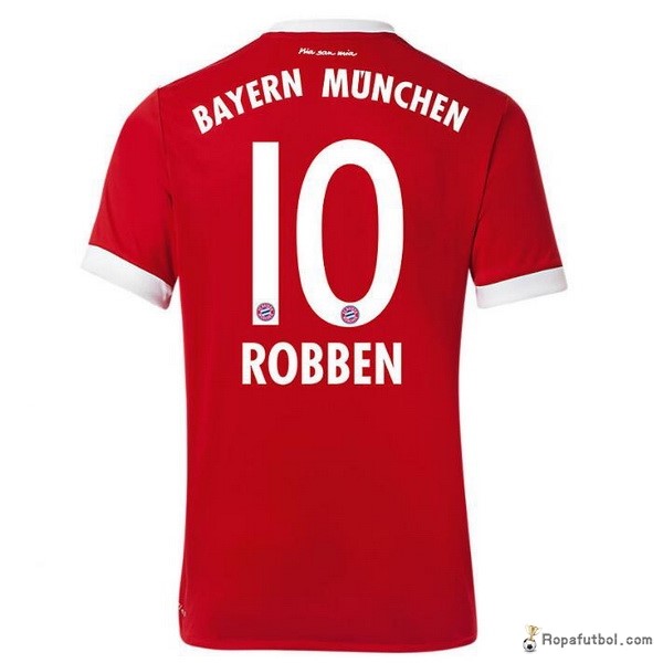 Camiseta Bayern de Múnich Replica Primera Ropa Robben 2017/18 Rojo